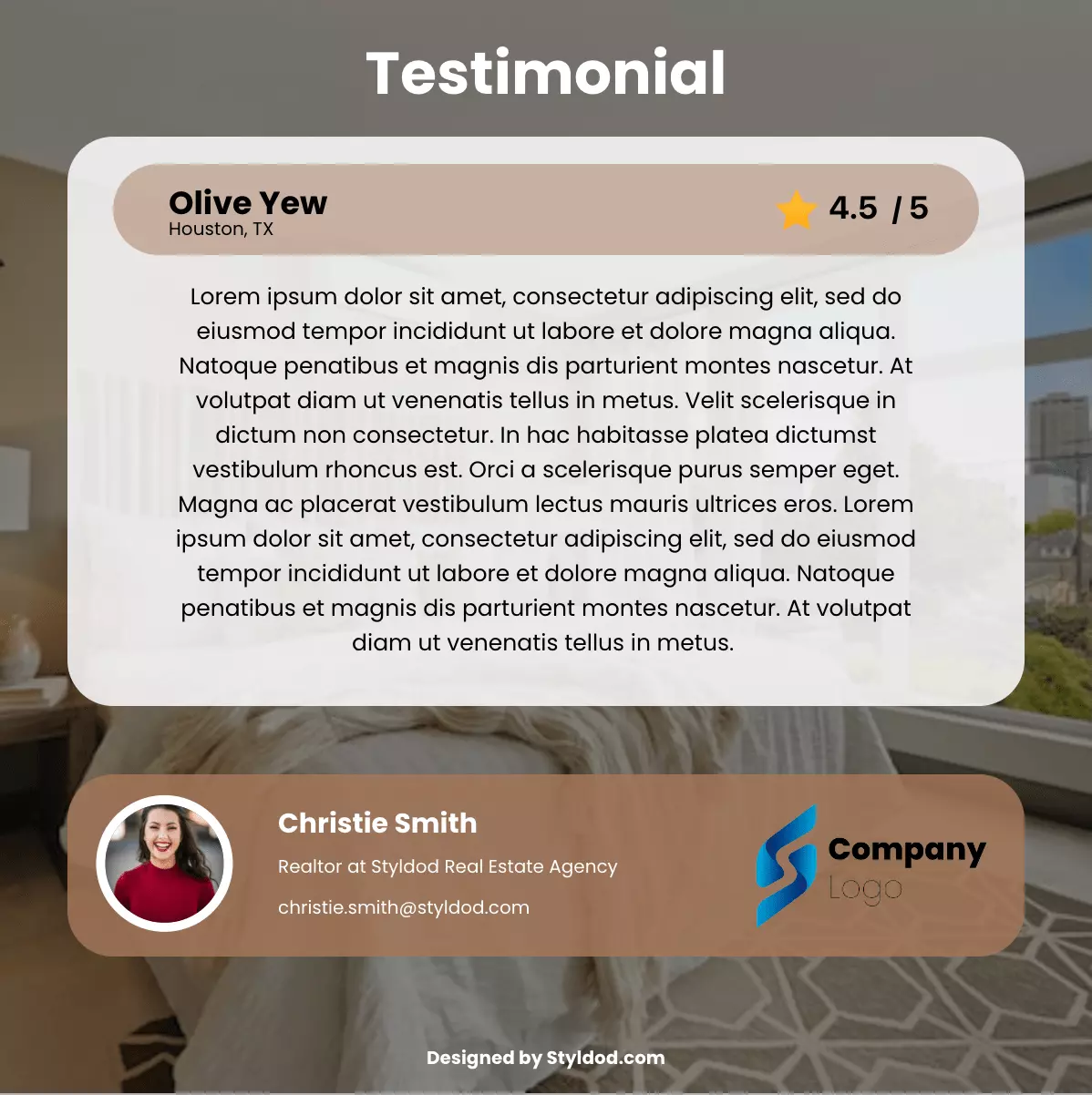 Client Testimonial 1 flyer template