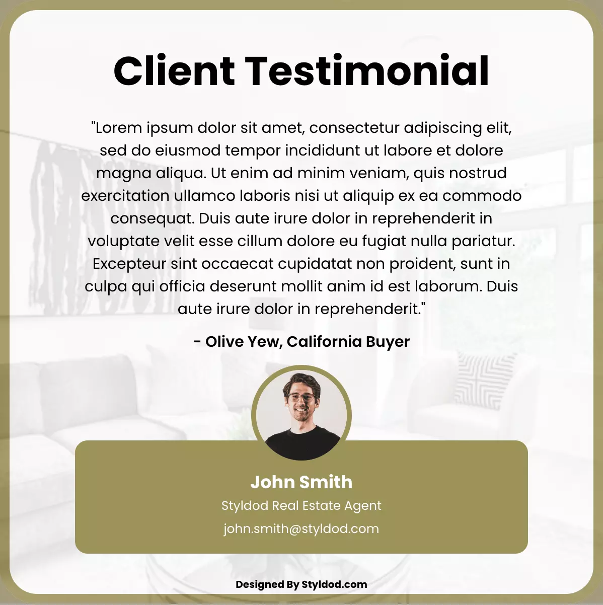 Client Testimonial 3 flyer template