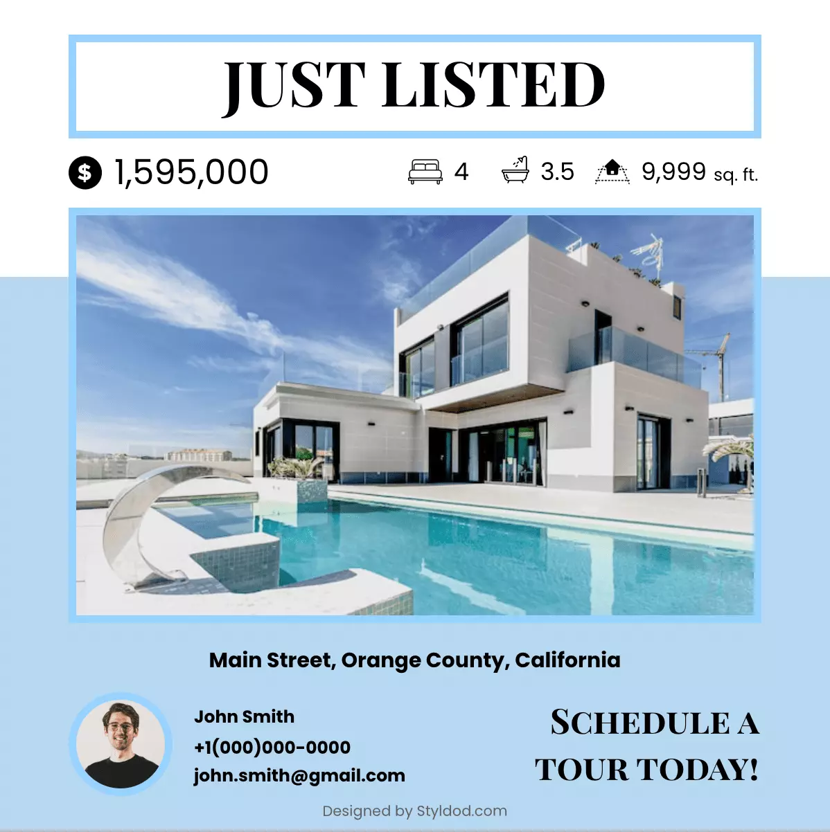 Just Listed 3 flyer template