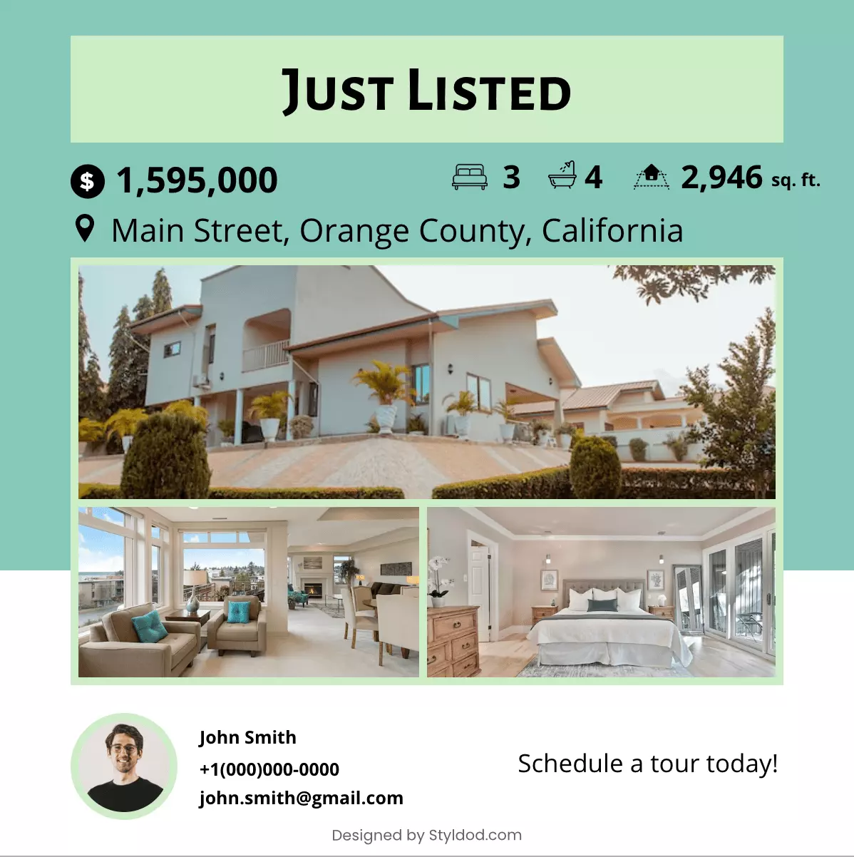 Just Listed 6 flyer template