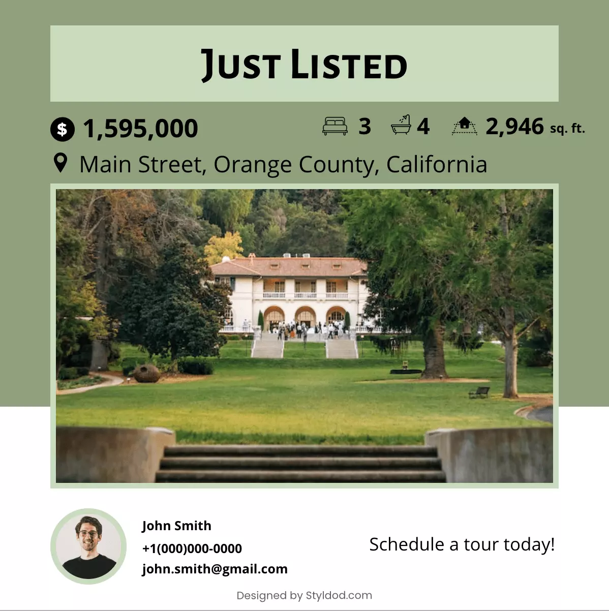 Just Listed 8 flyer template