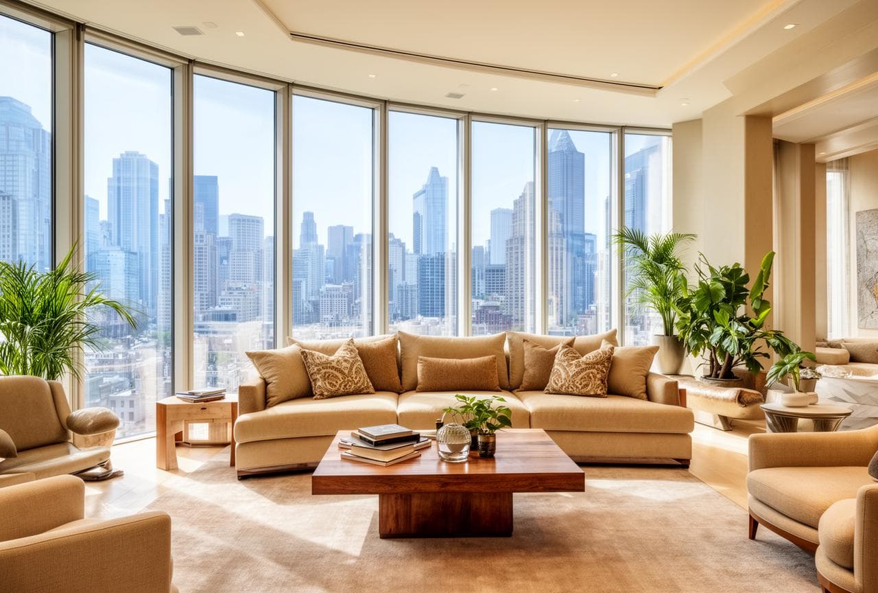 Staged living room